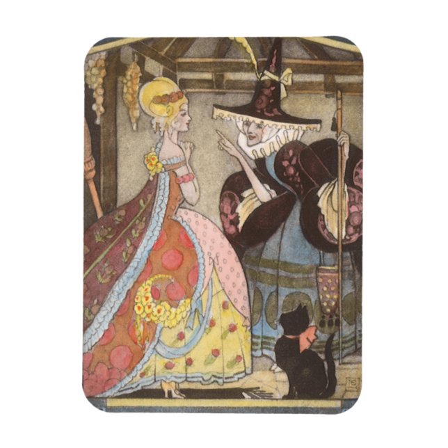 Magnet Flexible Cendrillon et la Fée marraine, Conte de fées vinta (Vertical)