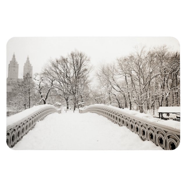 Magnet Flexible Central Park Winter Romance - Pont Bow (Horizontal)