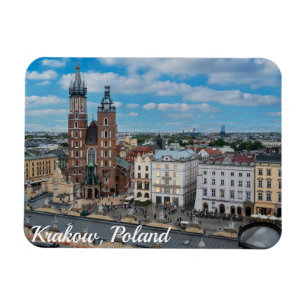 Magnet Flexible Centre-ville de Cracovie d'en haut en Pologne
