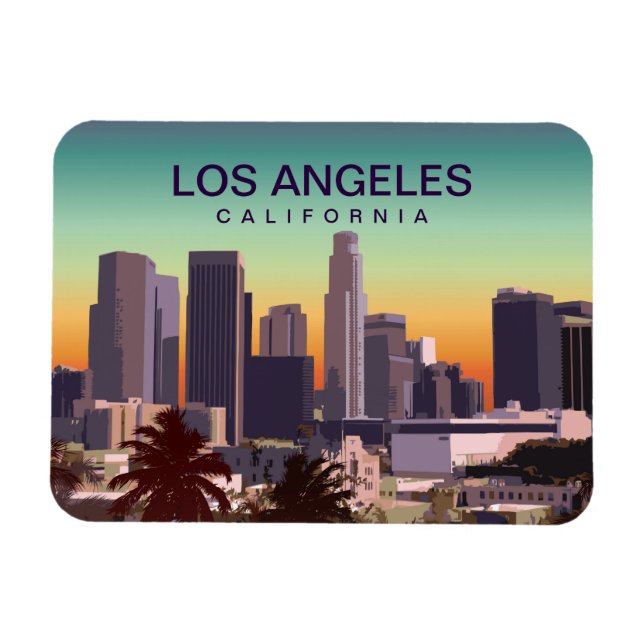 Magnet Flexible Centre-ville L.A. California (Horizontal)