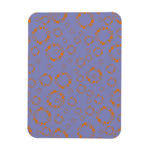 Magnet Flexible cercle pourpre orange girly carré motif vertige