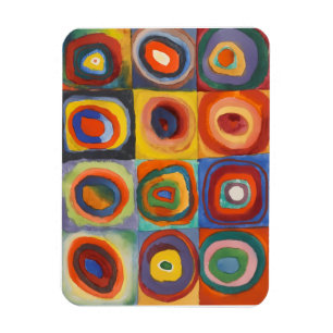 Magnet Flexible Cercles concentrés Carré de Kandinsky
