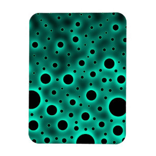 Magnet Flexible Cercles noirs sur fond turquoise