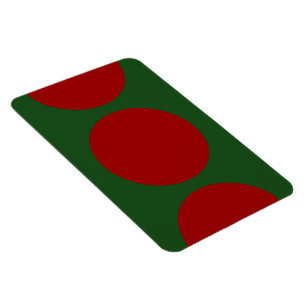 Magnet Flexible Cercles rouges sur vert