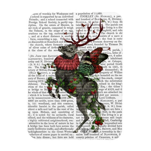 Magnet Flexible Cerf aux fraises (Vertical)