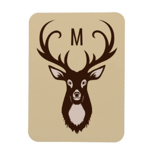 Magnet Flexible Cerf avec votre aimant personnalisé Monogramme
