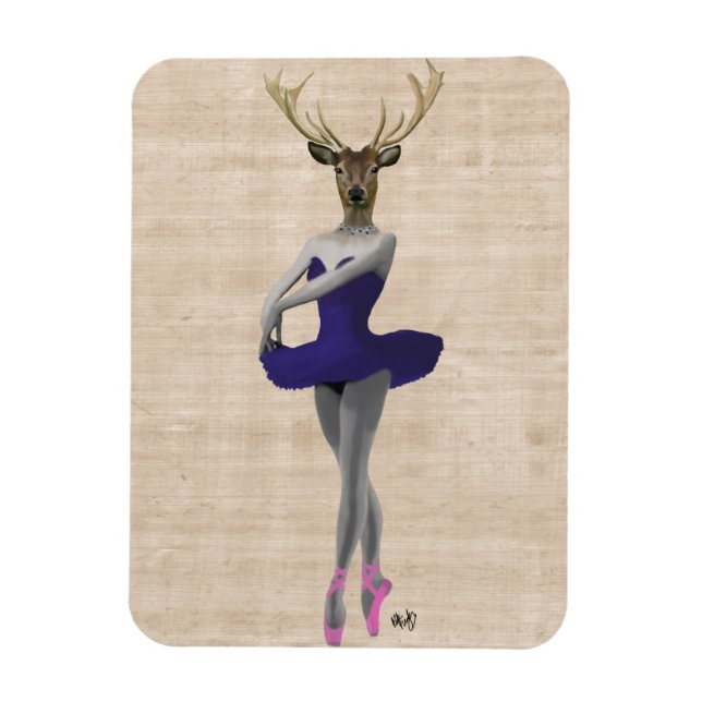 Magnet Flexible Cerf de ballet en bleu (Vertical)