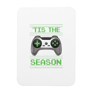 Magnet Flexible C'est la saison Jeux vidéo Noël Xmas Joueur