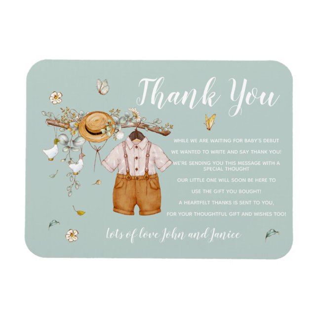 Magnet Flexible C'est un petit Baby shower de Merci magnétique (Horizontal)