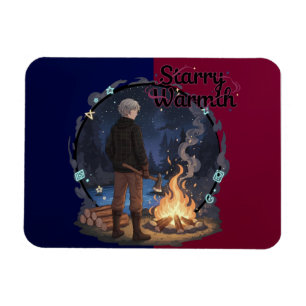 Magnet Flexible Chaleur Étoilée - Garçon Anime Bûcheron par Feu de