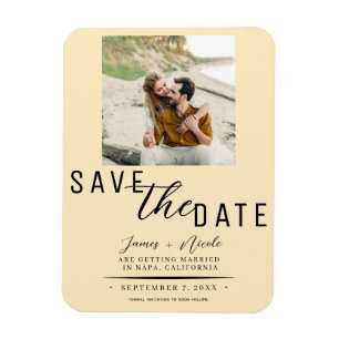 Magnet Flexible Chaleureux garde Enregistrer la date Mariage photo