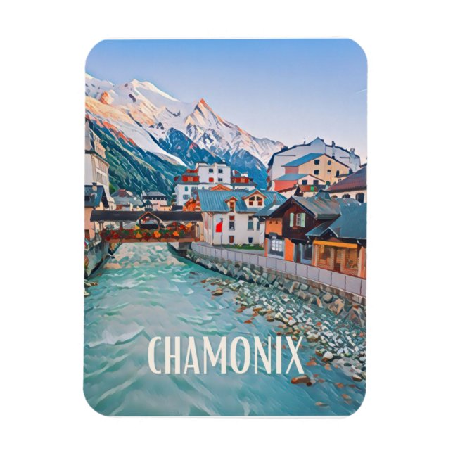 Magnet Flexible Chamonix Station de ski (Vertical)