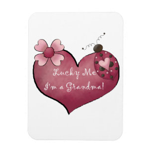 Magnet Flexible Chanceux je je suis des cadeaux d'une grand-maman