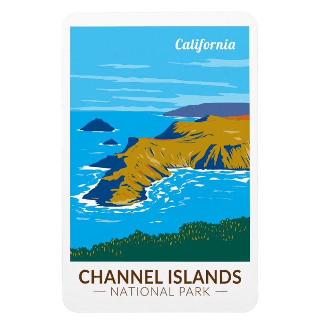Magnet Flexible Channel Islands National Park Californie Voyages (Vertical)