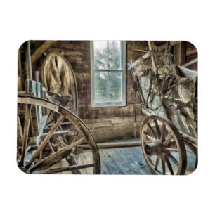 Magnet Flexible Chariot couvert, roue de chariot en bois