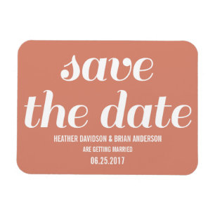 Magnet Flexible Charme Enregistrer la date Magnet, Orange