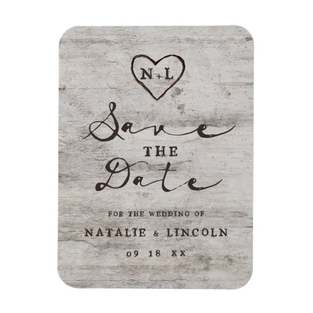 Magnet Flexible Charrettes sculptées Bois de bouleau rustique Enre (Vertical)