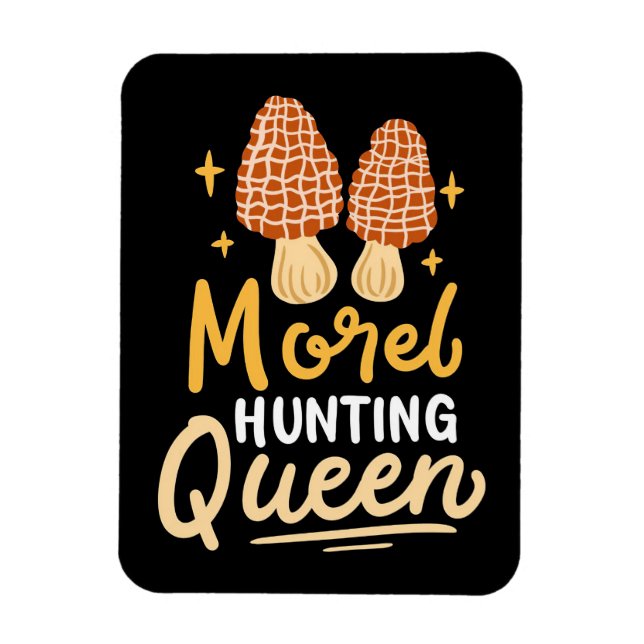 Magnet Flexible Chasseur de champignons Morel Chasse Reine (Vertical)