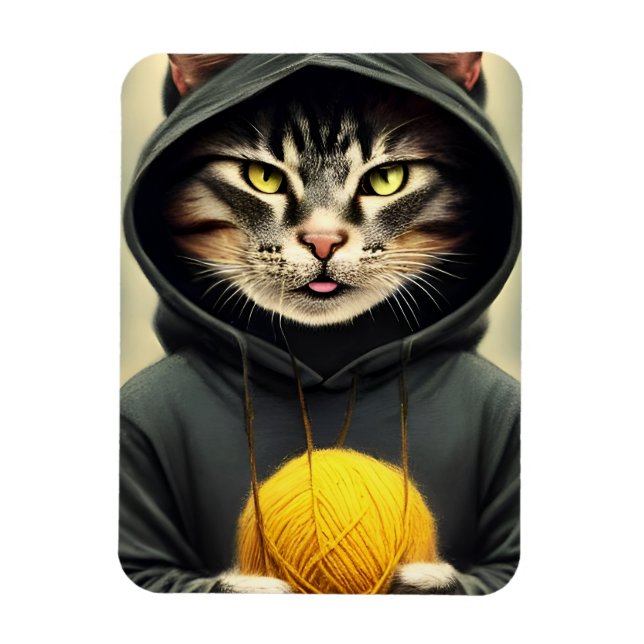 Magnet Flexible Chat Avec Une Boule De Fer (Vertical)