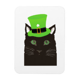 Magnet Flexible Chat cool avec un chapeau vert