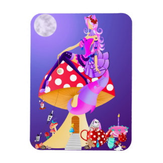 Magnet Flexible Chat du Cheshire sur Champignon