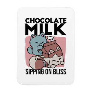 Magnet Flexible Chat Mignon Lait Chocolat – Boisson Confortable et