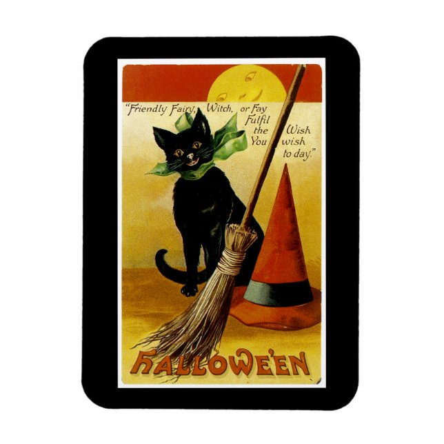 Magnet Flexible Chat noir d'Halloween (Vertical)