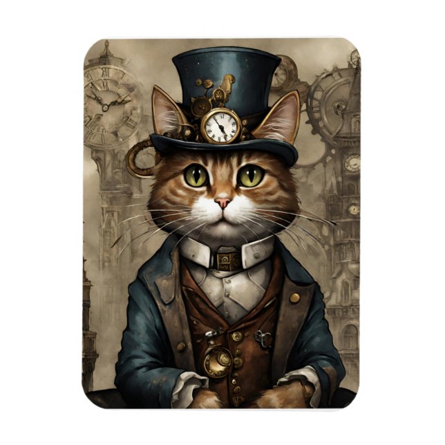 Magnet Flexible Chat Steampunk (Vertical)