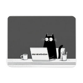 Magnet Flexible Chat Zéro Motivation – Dessin animé drôle de trava