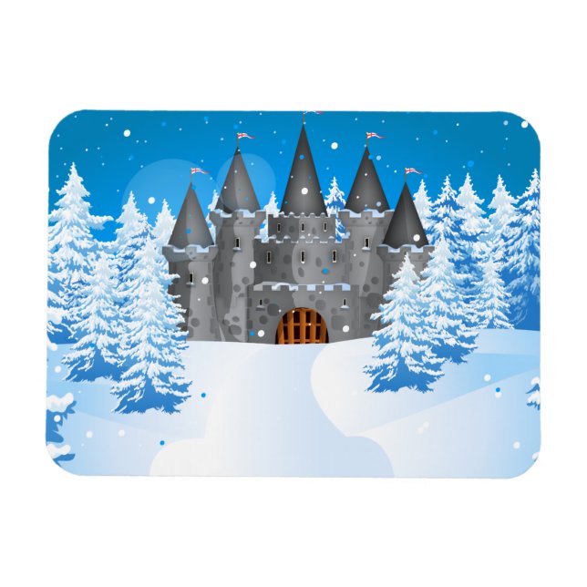 Magnet Flexible château à queue de fée Hiver (Horizontal)