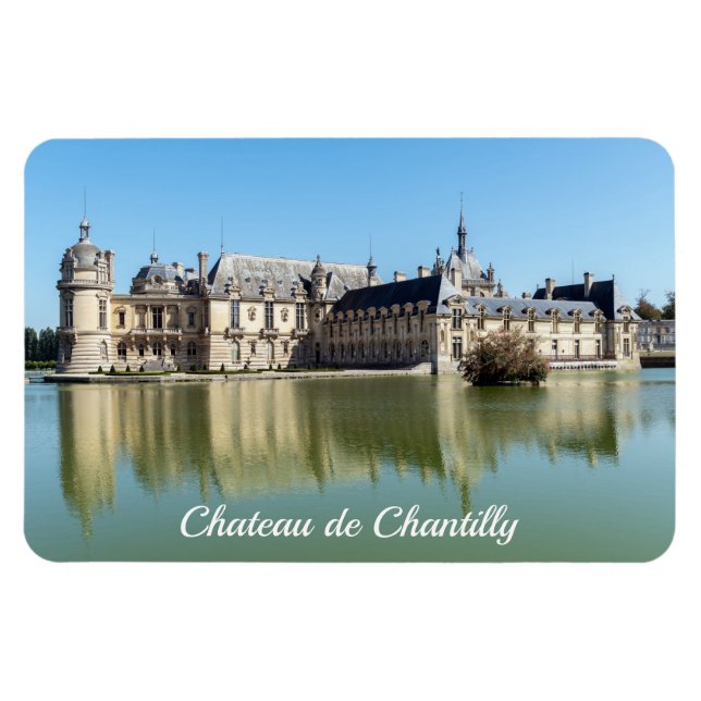 Magnet Flexible Château de Chantilly avec réflexion dans le lac (Horizontal)