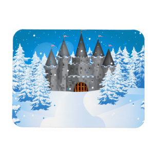Magnet Flexible château de conte de fées Hiver
