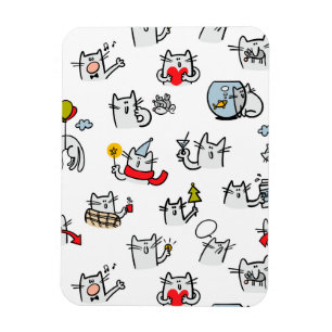 Magnet Flexible Chats amusants, lait et magie.