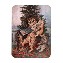 Chats Noël par Louis Wain