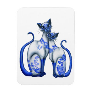 Magnet Flexible Chats siamois à saule bleu