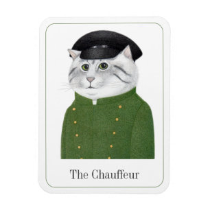 Magnet Flexible CHAUFFEUR CAT 3x4 Aimant Flexible + Texte II