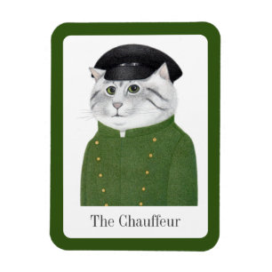 Magnet Flexible CHAUFFEUR CAT 3x4 Aimant souple + Texte
