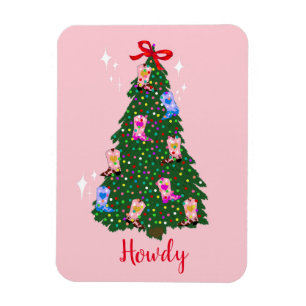 Magnet Flexible Chauffeuse Howdy moderne Bottes Occidentales Noël