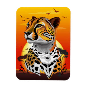 Magnet Flexible Cheetah African Feline Wild Animal