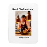 Chef cuisinier ajouter nom texte hommes cuisine bo