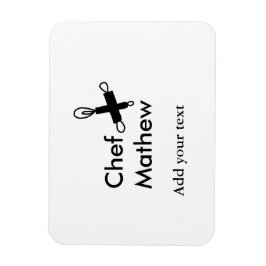 Magnet Flexible Chef cuisinier ajouter nom texte hommes cuisine bo