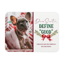 Magnet Flexible Cher Père Noël définir "bon" jolie photo de Noël