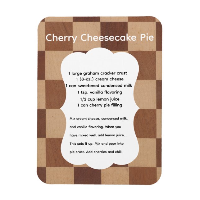 Magnet Flexible Cherry Cheesecake Recipe (Vertical)