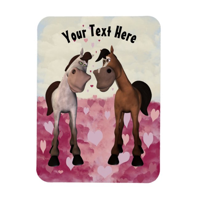 Magnet Flexible Chevaux de dessin personnalisables (Vertical)