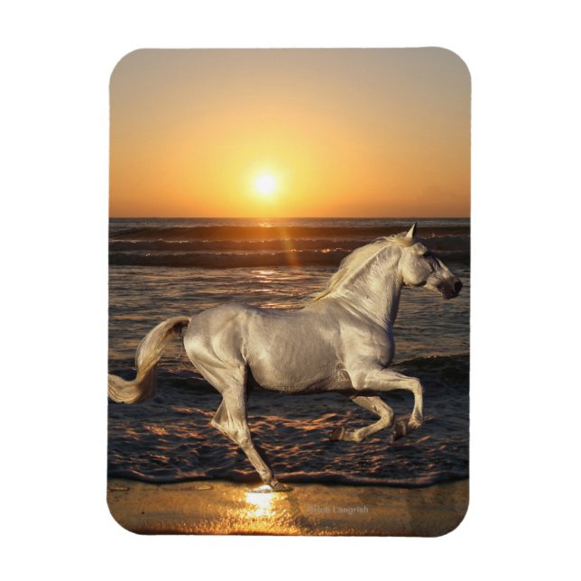 Magnet Flexible Chevaux d'Imaginaire : Coucher de soleil (Vertical)