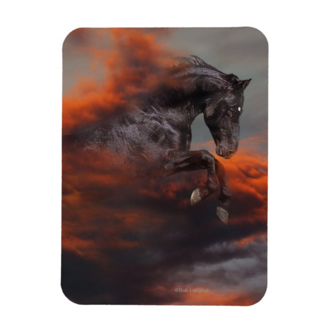 Magnet Flexible Chevaux d'Imaginaire : Nuages (Vertical)