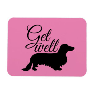 Magnet Flexible Cheveux longs Dachshund - Silhouette 1