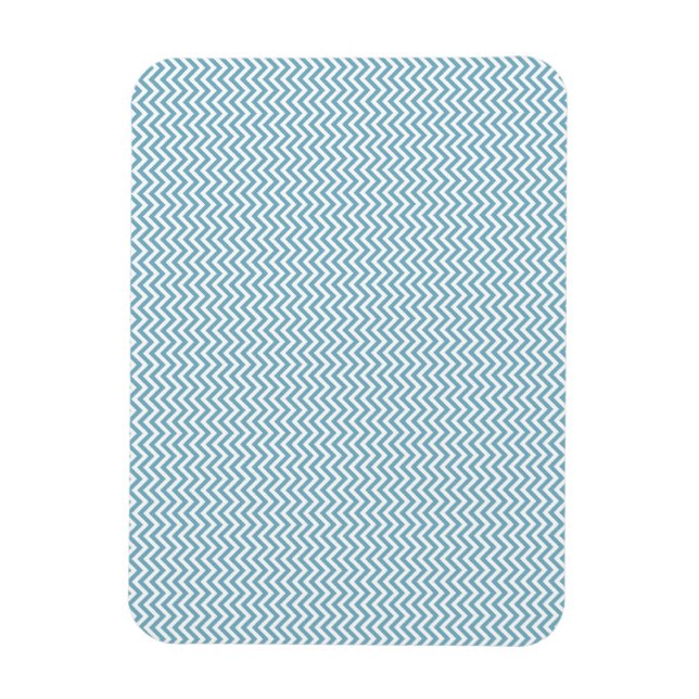 Magnet Flexible Chevron bleu avec Monogramme (Vertical)