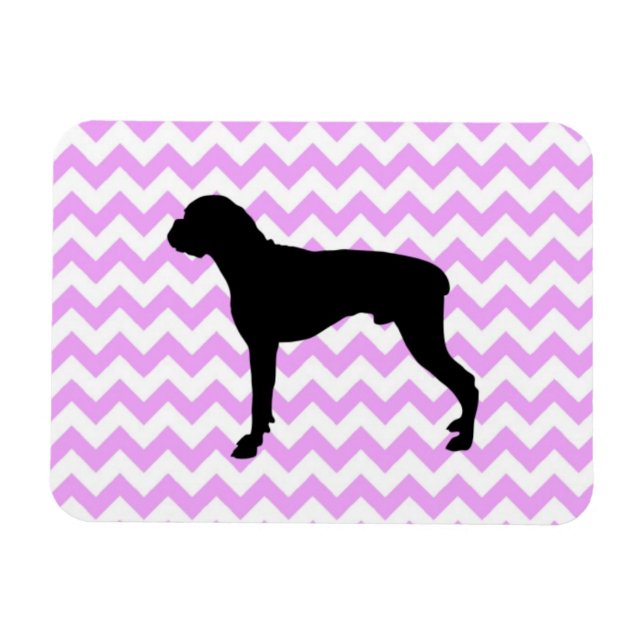 Magnet Flexible Chevron Rose Avec Silhouette Boxer (Horizontal)