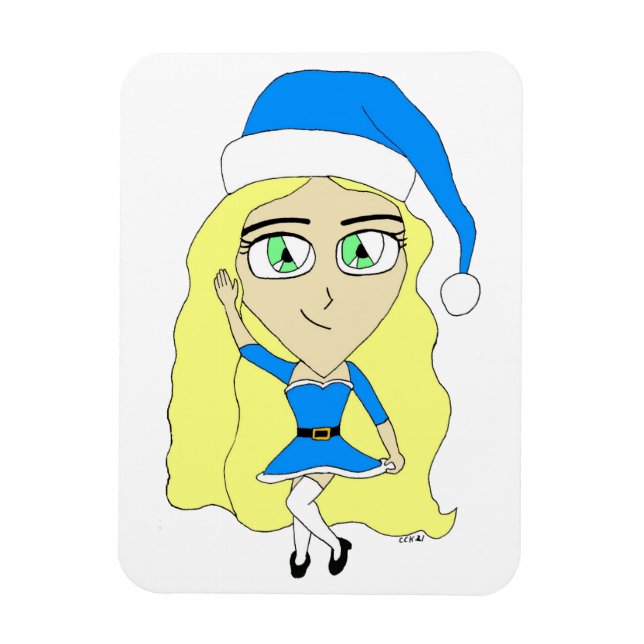 Magnet Flexible Chibi de Noël (Vertical)